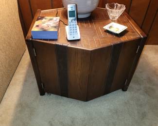Mid century large octagon side table