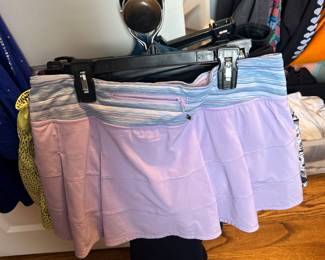 Large selection of tennis skirts - lululemon, adidas, Nike, Tasc and more