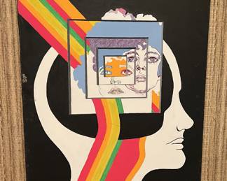 This artwork is the sort of piece I might think belongs in a psychologist's office, but where else could it go?  