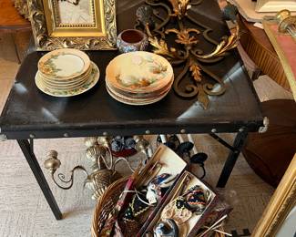 Thai puppets, European porcelain plates, cups, tea cups, etc.  