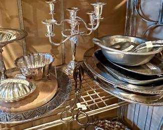 More Silverplate items and Candelabra