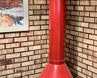 MCM Electric Fireplace. Fits in any Corner.  Very Cool Piece. Perfect for the Family Room or Basement where it is located.