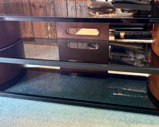 Glass and Wood TV/Media Stand