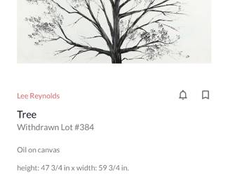 "Tree" by Lee Reynolds. Mid-Century Artist