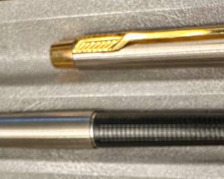 We have a significant collection of Parker, Shaeffer and Cross Pens including Fountain Pens, Ballpoints, Mechanical Pencils and Rollerballs.  From the 1920's to 1970's and more contemporary.  Look for the Pens at Jewelry Counter in the Family Room