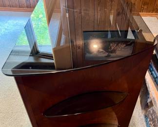 Glass and Wood TV/Media Stand