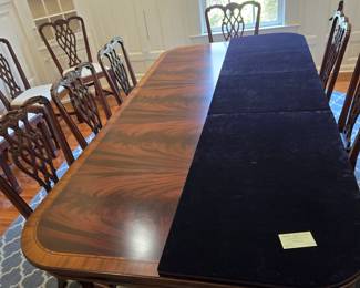 46" x 74" with 3 - 20" leafs, up to 134" (seats 12)