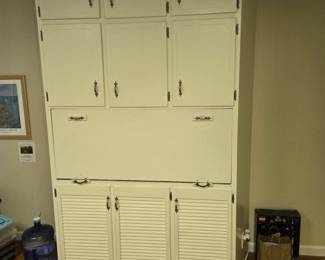 All custom built, solid wood & plywood cabinets.