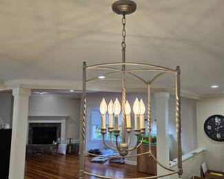Pair of island pendant light fixtures