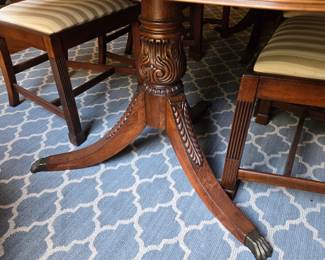 Custom made dining table w/ leafs and pads