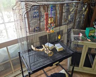 Large Bird Cage w/ accessories