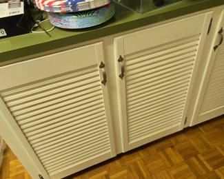 Laundry Room base cabinet with pullout storage boxes - all custom built