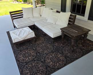 Outdoor furniture (Pottery Barn) & rugs