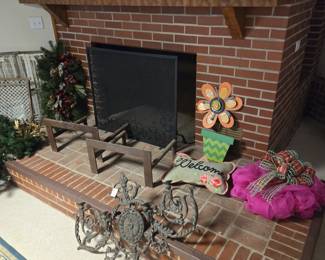 8' +/- Mantel & fire screen
