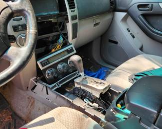 console was removed & backup camera installed.  Have a box of console parts