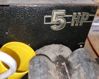Black Max 5 HP electric (220 VOLT) compressor, works perfectly (we used to inflate car tires)