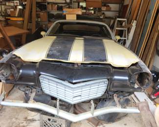 1972 Z28 with LT1 engine & M22 Muncie Rock-Crusher transmission. Car is being sold as A CAR, with all attached & loose pieces.  WILL NOT PART OUT.  Sealed bids, highest bidder gets it.