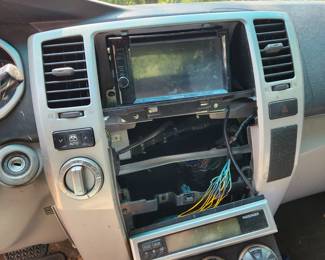 console was removed & backup camera installed.  Have a box of console parts