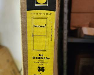 NEW-in-box Pella Rolscreen STORM door.       
   Compare at: https://www.lowes.com/pd/Pella-Rolscreen-White-Full-view-Aluminum-Storm-Door-Common-36-in-x-81-in-Actual-35-75-in-x-79-875-in/1000433539?cm_mmc=shp-_-c-_-prd-_-mlw-_-ggl-_-CRP_SHP_PLA_MLW_Online_C-D-_-1000433539-_-online-_-0-_-0&gad_source=1&gclid=EAIaIQobChMI_6Do3-KPhwMVpklHAR3f9giaEAQYAiABEgIvDvD_BwE&gclsrc=aw.ds