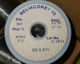 dozens of boxes of brand new lead solder.  1 & 5 lb rolls