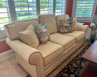 Off white/tan Harden sofa 86” long