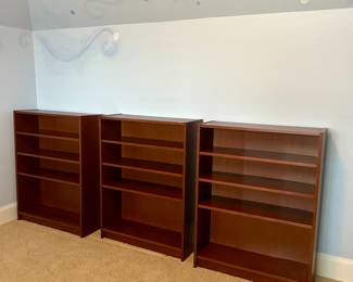 3 bookshelves