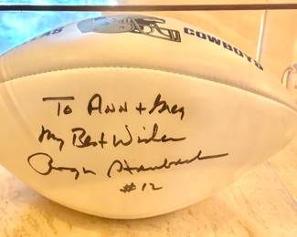 Roger Staubauch Signed Football