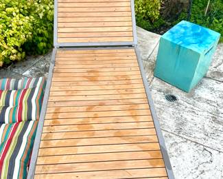 Pair of Crate & Barrel Pool Loungers