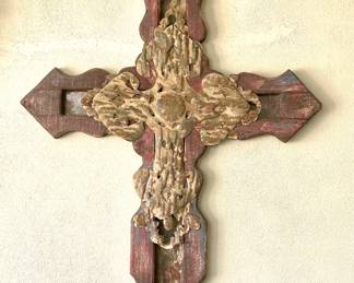 55" x 40" Wood & Metal Cross
