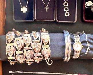 Sterling Belt, Seiko Watch & Tiffany Sterling Necklaces