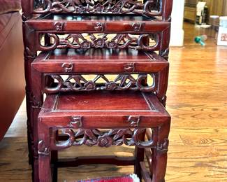Set of Chinese Rosewood Nesting Tables