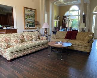 Please note the small round coffee table pictured is not for sale.