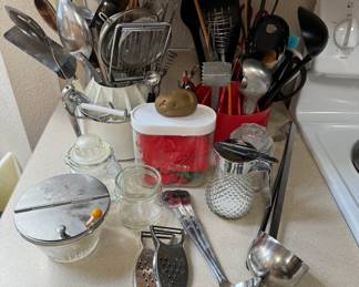 Loads of Modern & Vintage Cooking Utensils	