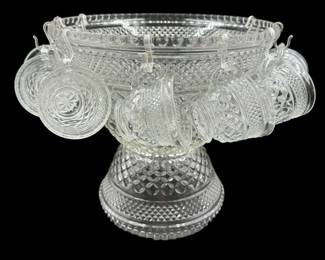 Anchor Hocking Wexford Punch Set In Box - 18 Cups	