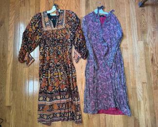 1970s Dresses: Ritu Kumar Boho Silk Boho Dress + Prairie Ragtime	
