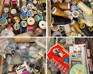 4 Drawers of Sewing Notions - Click to See All	