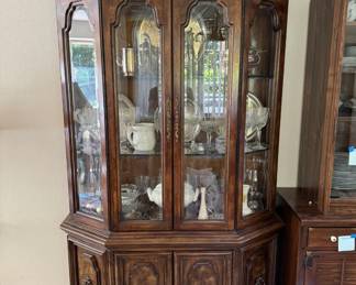 Vintage 1970s Bernhardt Hibriten Lighted China Cabinet - Cabinet Only	