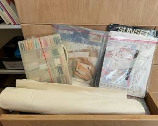 2 Loaded Cross Stitch Drawers - Floss, Aida Cloth, Patterns, Hoops +	