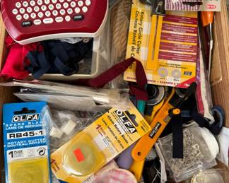 The Mini Sewing Notions Drawer - OLFA Blades, Rotary Circle Cutters +	