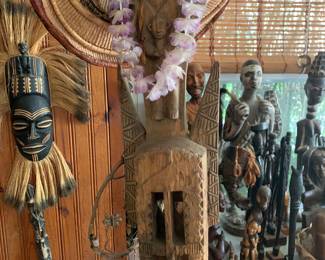 Ironwood, Mohagany, rubber tree carvings