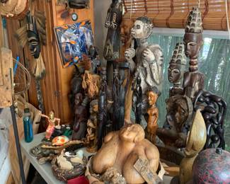 Ironwood, Mohagany, rubber tree carvings