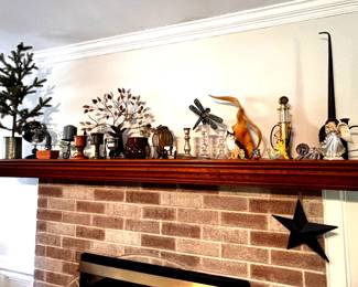 Candel holders and home decor items.