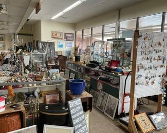 Lots of costume, jewelry, knickknacks vases, etc.