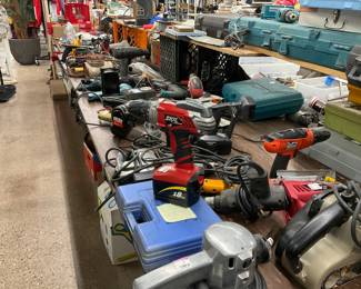 So many tools… This skill, 18 V drill is $10 as an example 