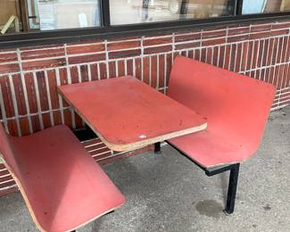 Vintage restaurant table, breakfast nook. 37.50