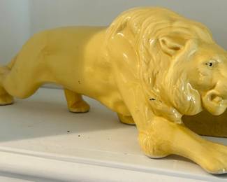 Yellow mid-century lion
