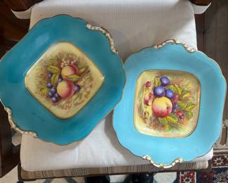 Pair of Aynsley England china plates