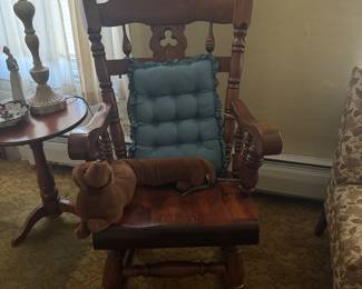 Beautiful heavy wooden Rocker