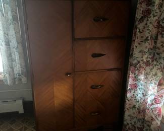 Wooden wardrobe aka Waterfall style