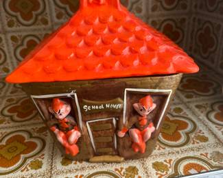 Old school house cookie jar